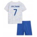 Tanie Strój piłkarski Francja Antoine Griezmann #7 Koszulka Wyjazdowej dla dziecięce MŚ 2022 Krótkie Rękawy (+ szorty)